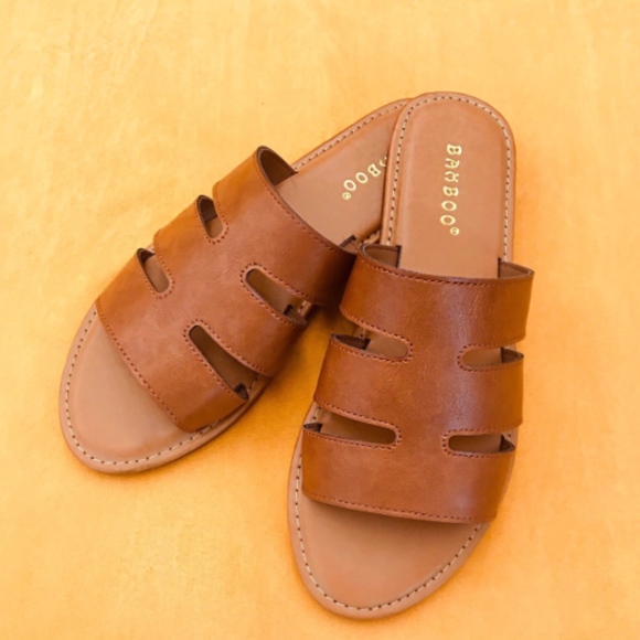 Bamboo | Casual Flat Slip On Sandals - Picture 2 of 2